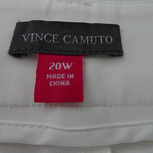 Vince Camuto Wide Leg Pants Women's Plus Size 20W Off White Pleated Dressy - Picture 7 of 9